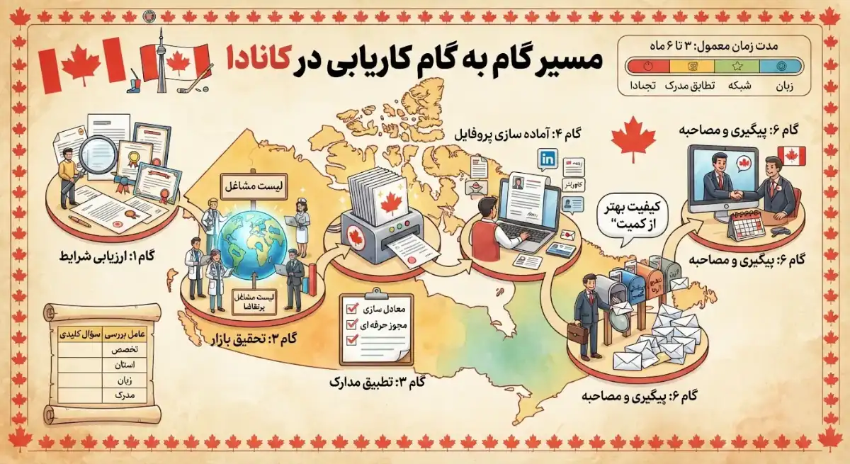 مسیر گام به گام کاریابی در کانادا
